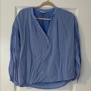 Joie Sky Blue Pinstripe Blouse